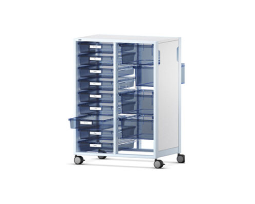 SpaceWalk-G, Mobile Storage, Double, Gratnells Bins, WxD 71.2x48.3