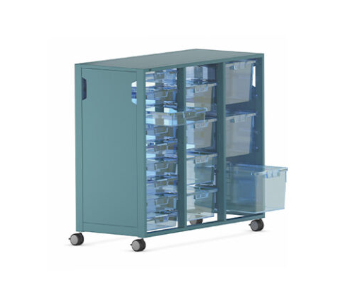 SpaceWalk-G, Mobile Storage, Triple, Gratnells Bins, WxD 105.8x48.3
