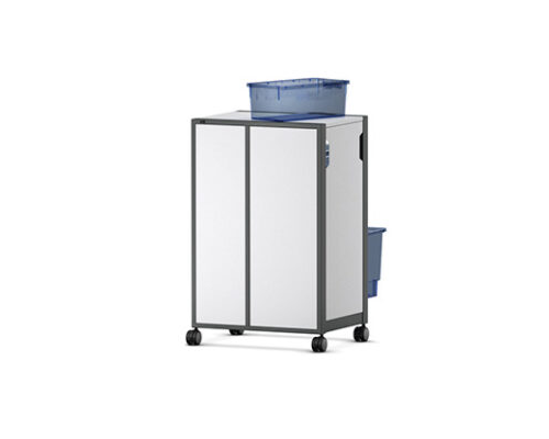 SpaceWalk, Single-Sided Mobile Storage, Double Variable, Certwood Bins, WxD 62.9x48.3
