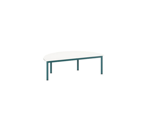 EcoTable half round 120X80cm, round leg