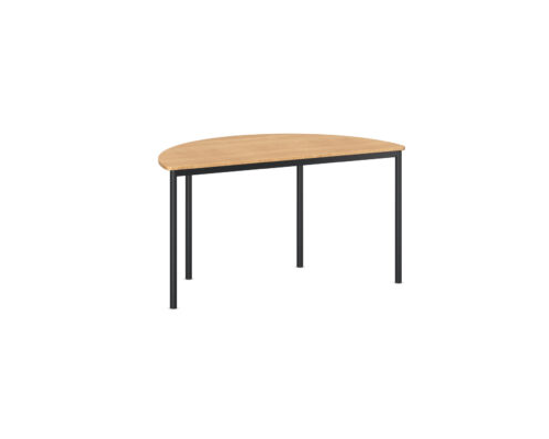 EcoTable half round 140x70cm, round leg